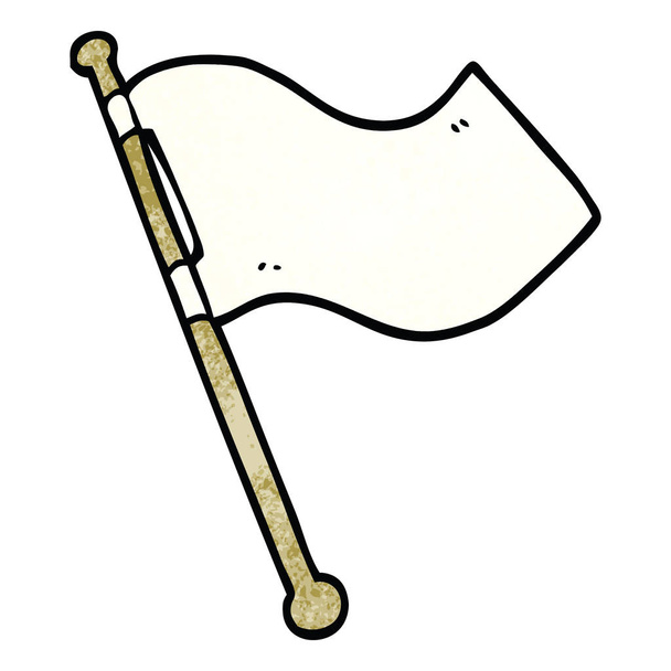 dessin animé doodle drapeau blanc agitant
 - Vecteur, image