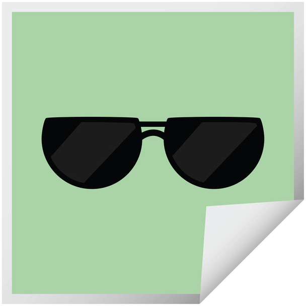 occhiali da sole grafica vettoriale illustrazione quadrato adesivo
 - Vettoriali, immagini