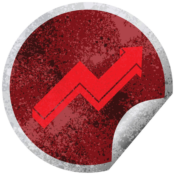 performance arrow graphic vector circular peeling sticker - Vector, Image