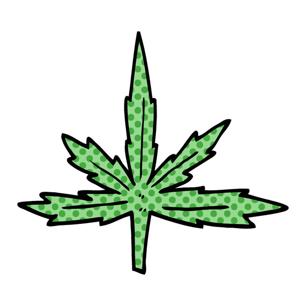 dessin animé doodle feuille de marijuana
 - Vecteur, image