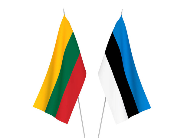 Litvánia és Észtország zászlók - Fotó, kép