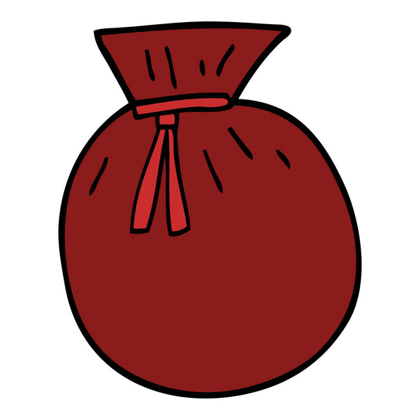 kreslený doodle santa pytel - Vektor, obrázek