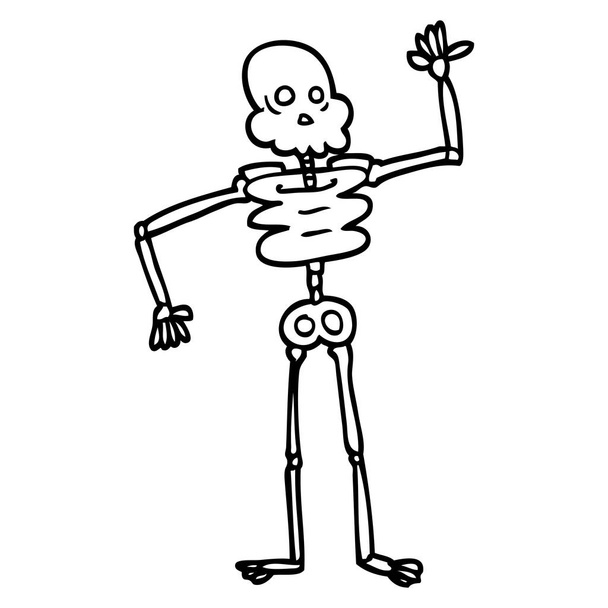 squelette de dessin animé noir et blanc
 - Vecteur, image