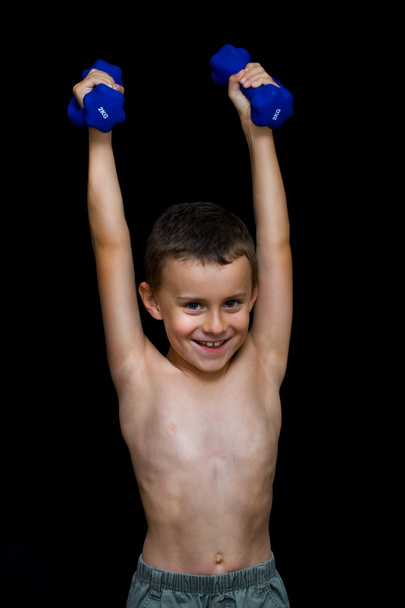 Kid doing fitness - Фото, изображение
