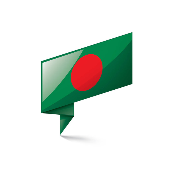 Bangladesh vlag, vector illustratie op een witte achtergrond - Vector, afbeelding