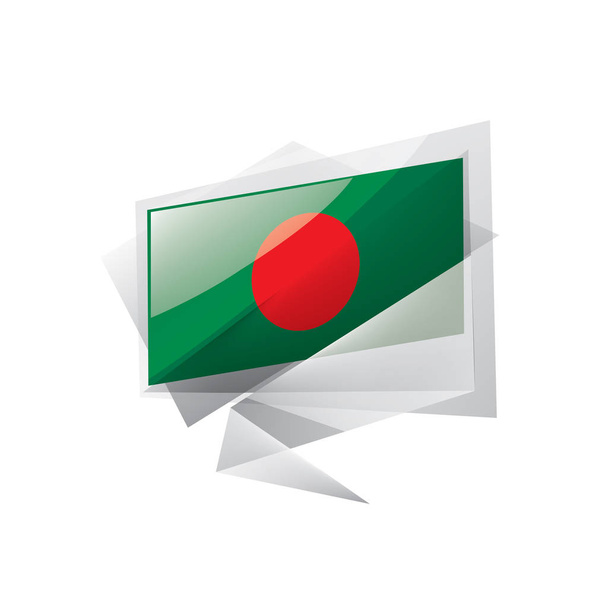 Bangladesh vlag, vector illustratie op een witte achtergrond. - Vector, afbeelding