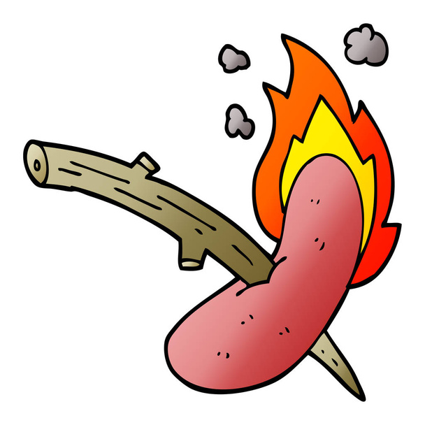 Zeichentrick-Doodle eines Hot Dogs - Vektor, Bild