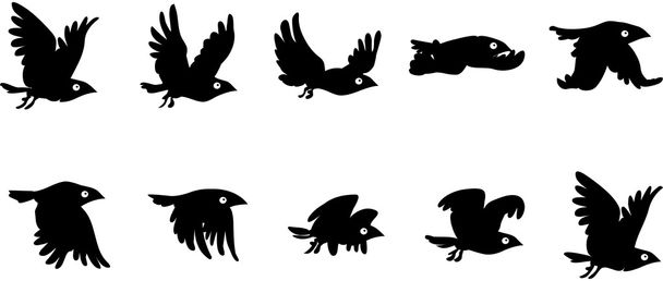 Flying bird sequence - Wektor, obraz