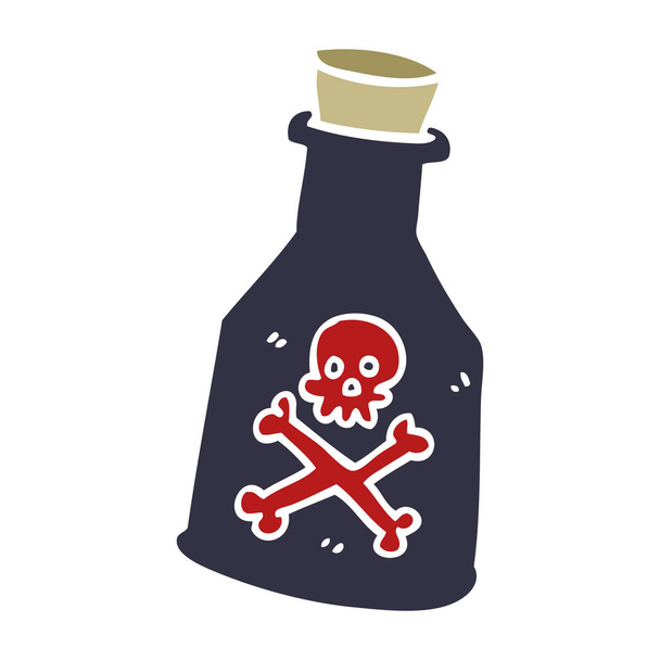 cartoon doodle poison bottle - Vector, Image