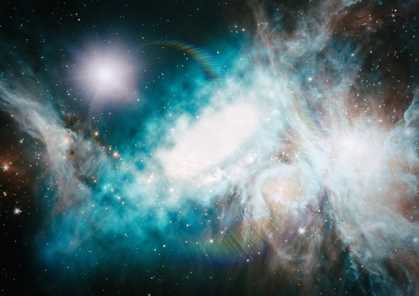 Champ stellaire dans l'espace lointain à des années-lumière de la Terre. Éléments de cette image fournis par la NASA
 - Photo, image