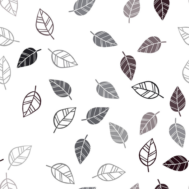 Dark Red vector seamless elegant wallpaper with leaves. Blurred decorative design in Indian style with leaves. Pattern for design of window blinds, curtains. - Vector, Image