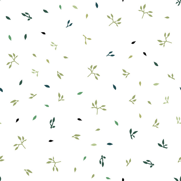 Light Green, Yellow vector seamless abstract design with leaves. An elegant bright illustration with leaves in Natural style. Design for textile, fabric, wallpapers. - Vektor, kép