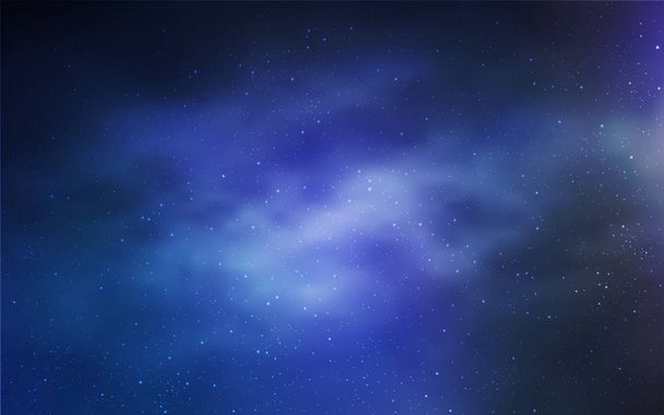 dunkelrosa, blaues Vektormuster mit Sternen am Nachthimmel. glitzernde abstrakte Illustration mit bunten kosmischen Sternen. Muster für futuristische Werbung, Hefte. - Vektor, Bild