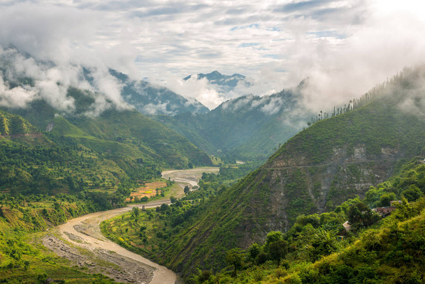 Photo of River in Himalayas near Lohaghat, Uttarakhand, India - Φωτογραφία, εικόνα