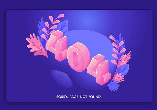Isometric Landing page template of 404 error Concept. Modern design of web page design for website and mobile website. Easy to edit and customize - Vector, Image