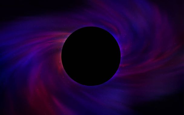 Dark Blue, Red vector template with a black hole, space. Decorative design in space style with a black hole. Backdrop for super sales on Black Friday. - Vector, Image