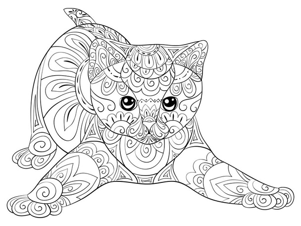 cartoon cat robin hood coloring book. Isolated on white background. 7719248  Vector Art at Vecteezy
