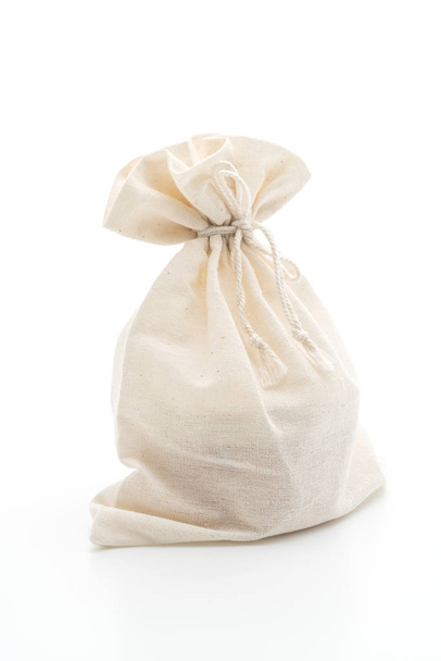 white fabric bag isolated on white background - Photo, Image