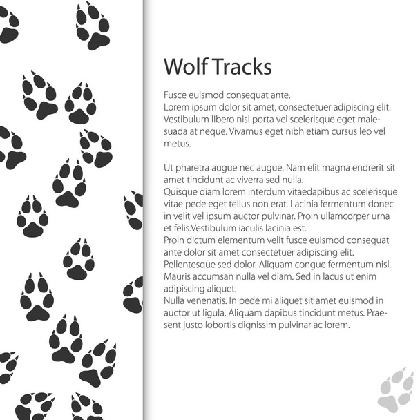 Дизайн обложки со следами лесного животного
 - Вектор,изображение