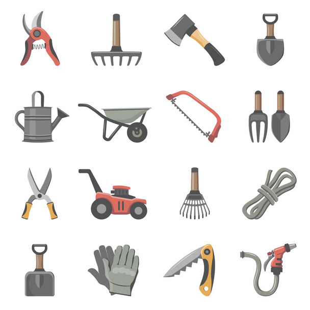 Garden Tools Icon Set - Vettoriali, immagini