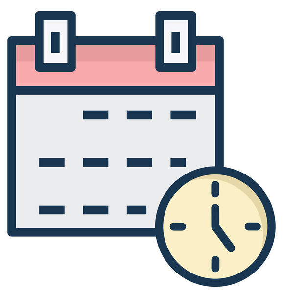 Kalendarz Isolated Vector ikona, które mogą być łatwo modyfikowane lub edytowane. - Wektor, obraz