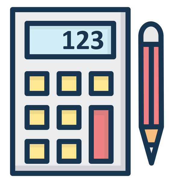 Ícone de vetor isolado calculadora que pode ser facilmente modificado ou editado
. - Vetor, Imagem