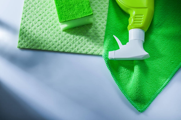 Kitchen dishwashing cloth sprayer sponge on white background. - Zdjęcie, obraz