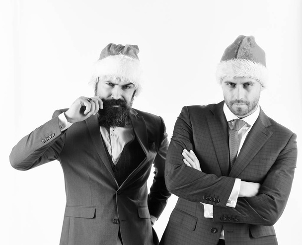 Businessmen with confident faces present team work - Fotografie, Obrázek