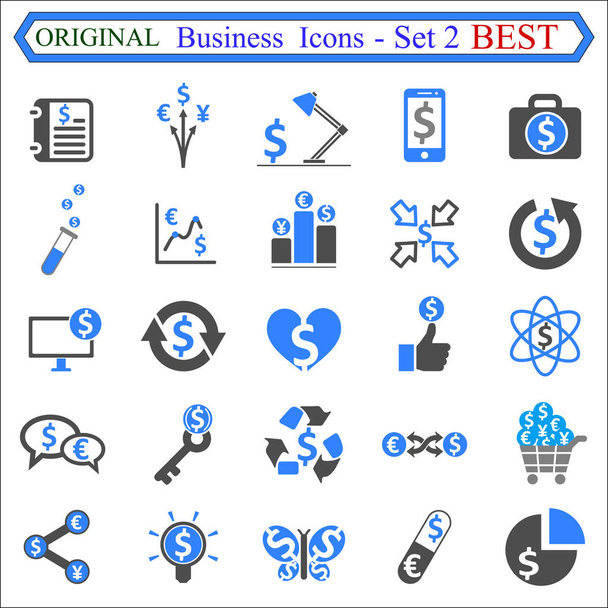 Set 2 di icone Business su sfondo bianco
 - Vettoriali, immagini