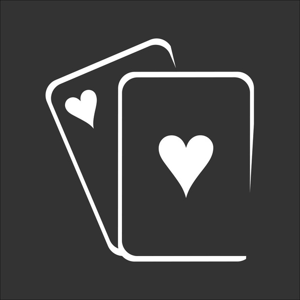 Two card. Card suit icon. - Vector, Image