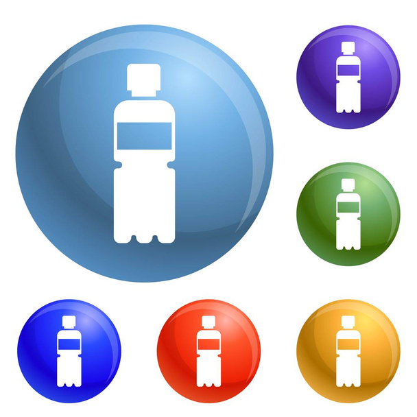 Recycle plastic bottle icons set vector - Vector, Image