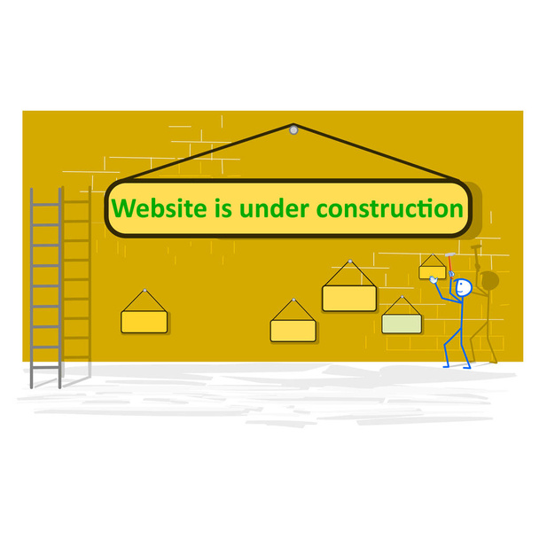 Website under construction page - vector illustration - Vector, Image