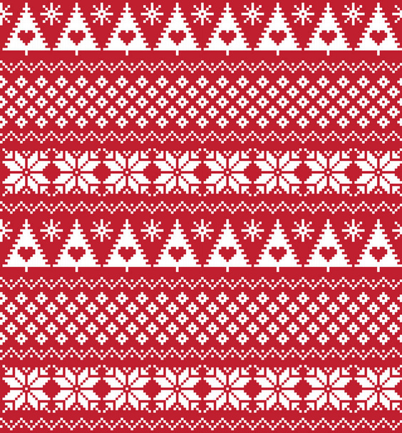 お正月クリスマス パターンのピクセル - ベクター画像