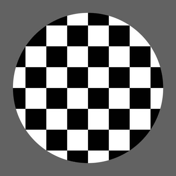 Kockás absztrakt háttérkép, fekete-fehér kör illúzió mintás textúra háttérrel. 3D terek illusztráció - Fotó, kép