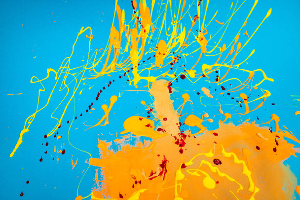 Abstract colorful background with brush strokes - Foto, imagen