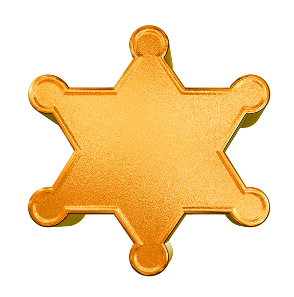 3d insignia del sheriff patrón de oro
 - Foto, Imagen