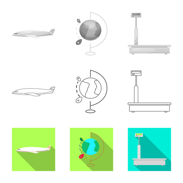 Vector design of goods and cargo symbol. Set of goods and warehouse stock vector illustration. - Vetor, Imagem