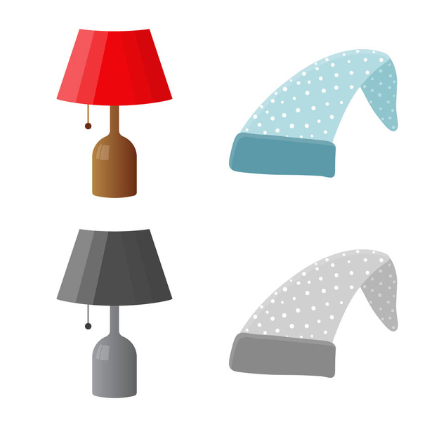 Vector design of dreams and night sign. Set of dreams and bedroom vector icon for stock. - ベクター画像