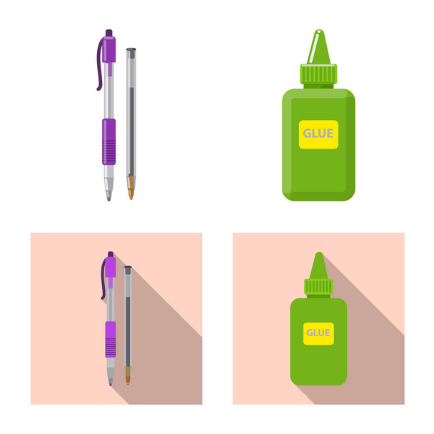 Vector design of office and supply icon. Collection of office and school stock vector illustration. - Vecteur, image