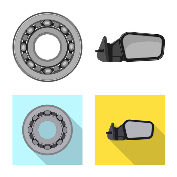 Isolated object of auto and part logo. Set of auto and car vector icon for stock. - Vettoriali, immagini
