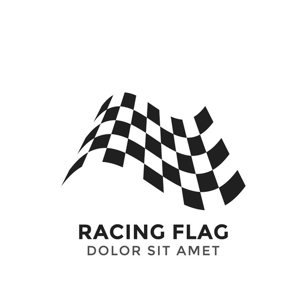 Bandera de carreras diseño gráfico plantilla vector
 - Vector, Imagen