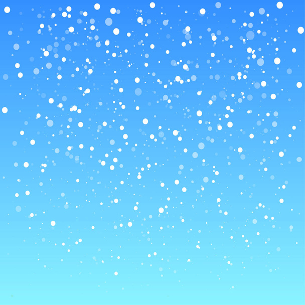 Falling snow, vector illustration 10 EPS, Abstract white glitter snowflake, Christmas background. - Vector, Image
