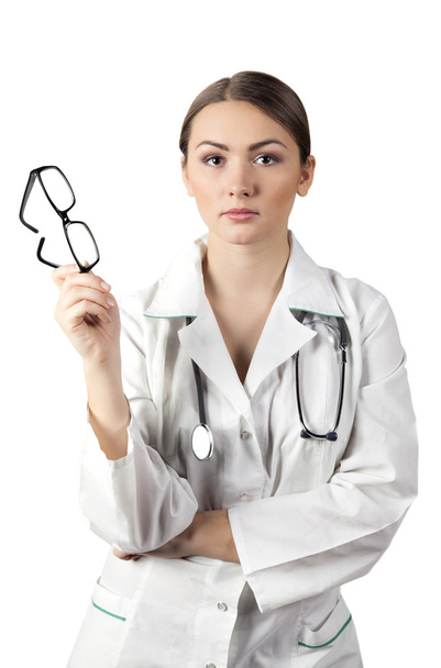 woman doctor with glasses - Φωτογραφία, εικόνα