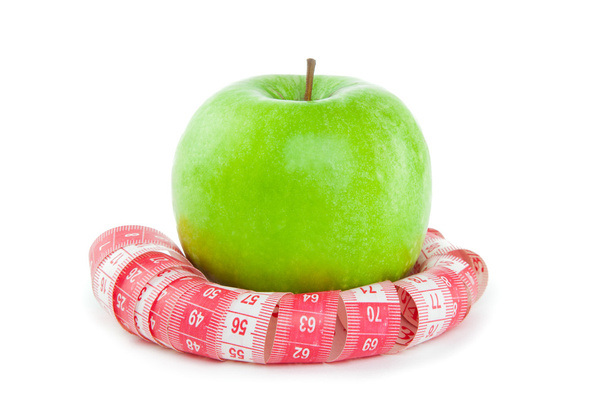 Picture of apple and tape measure - Foto, Bild