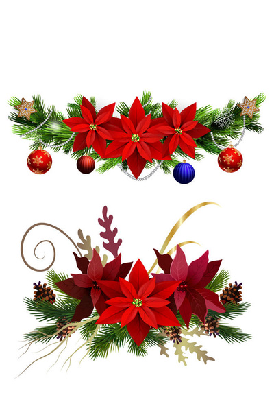 Рождественские элементы для вашего дизайна
 - Вектор,изображение
