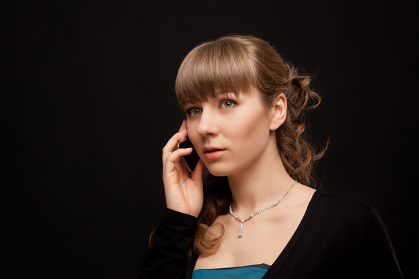 Businesswoman calling by phone - Zdjęcie, obraz
