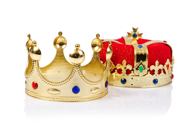 King crown isolated on white - Photo, Image