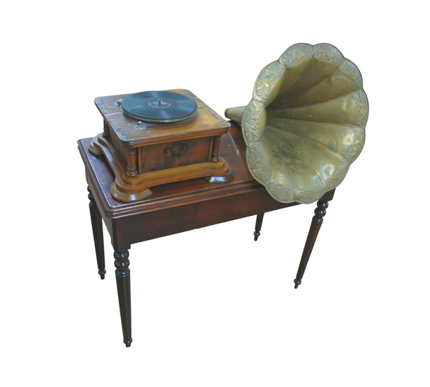 altes Retro-Grammophon isoliert - Foto, Bild