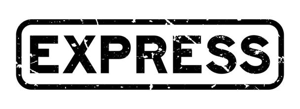Grunge black express palabra sello de goma cuadrada sello en backgorund blanco
 - Vector, Imagen