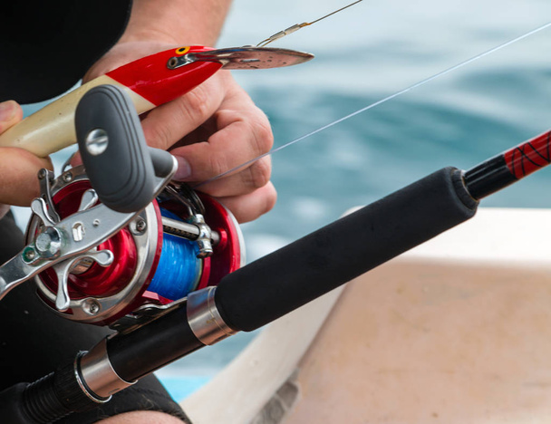 Fishing tackle - fishing spinning, fishing line, hooks and lures